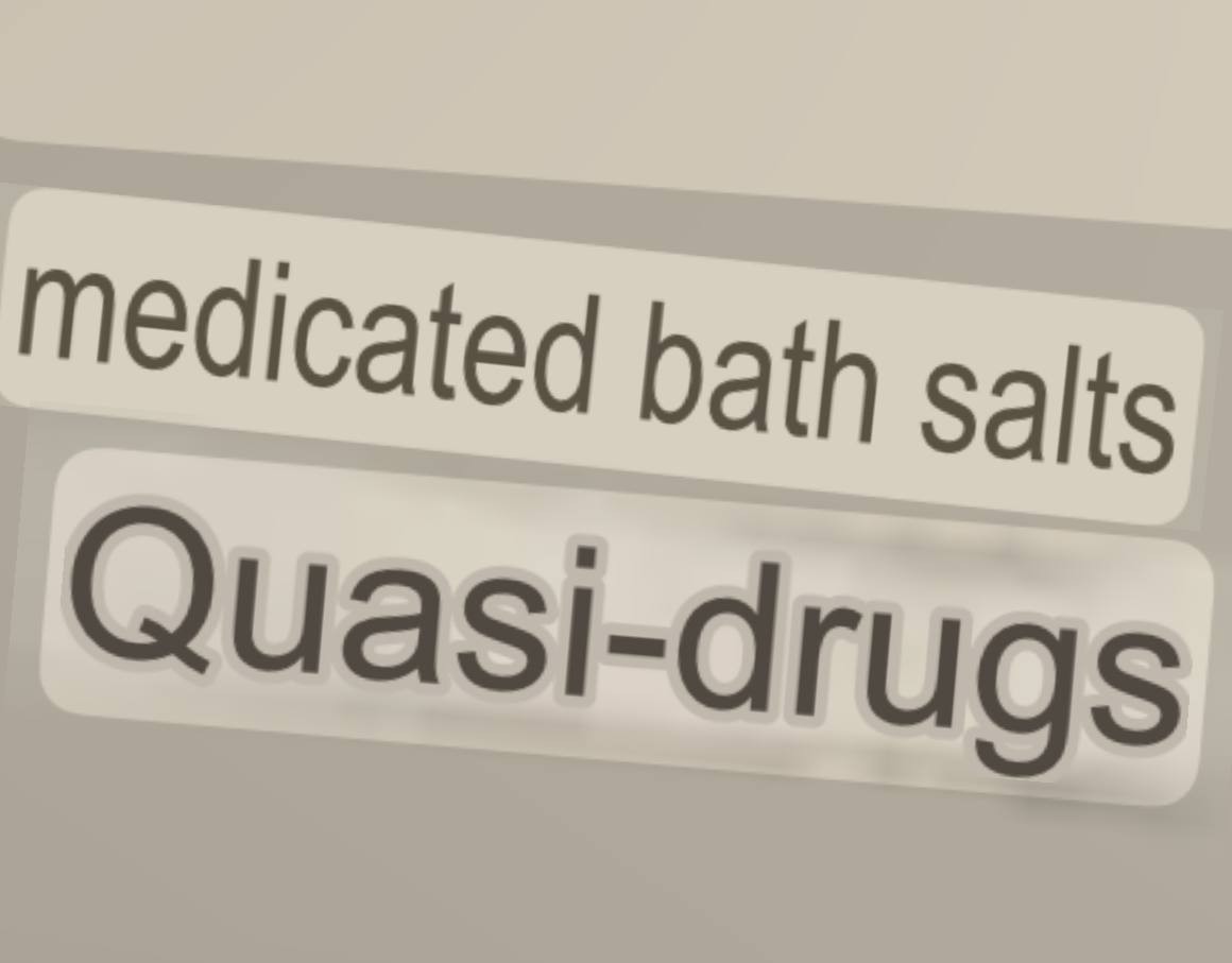 A weirdly translated text on a back of japanese bath salt. “Medicated bath salts” and “quasi drugs”.